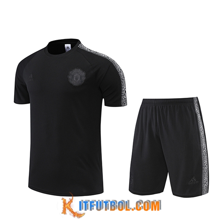 Camiseta Entrenamiento + Cortos Manchester United Negro 2022/2023
