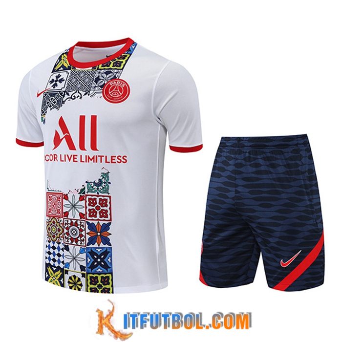 Camiseta Entrenamiento + Cortos PSG Rojo/Blanco 2022/2023
