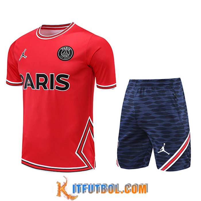 Camiseta Entrenamiento + Cortos Jordan PSG Rojo 2022/2023