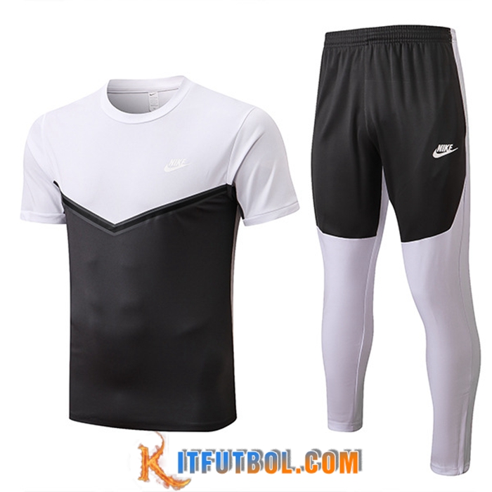 Camiseta Entrenamiento + Pantalones Nike Blanco/Negro 2022/2023