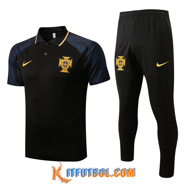 Camiseta Polo Portugal Negro 2022/2023