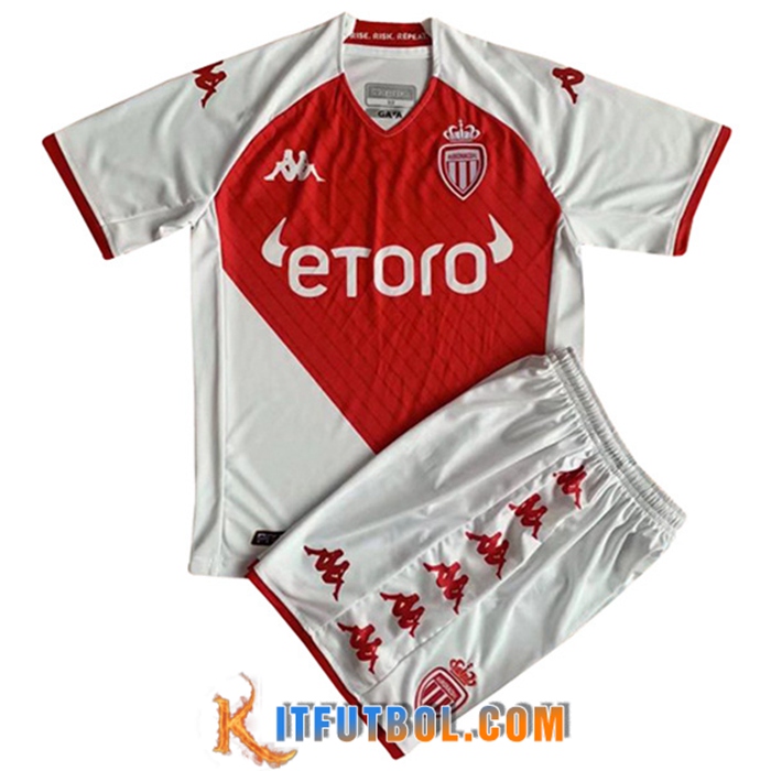 Nueva Camisetas De Futbol AS Monaco Ninos Primera 2022/2023