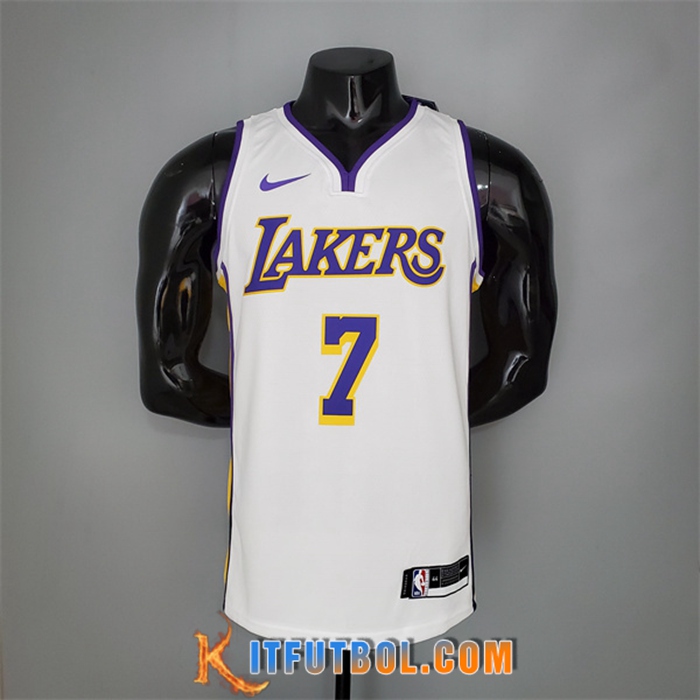 Camisetas Los Angeles Lakers (Anthony #7) Blanco/Púrpura