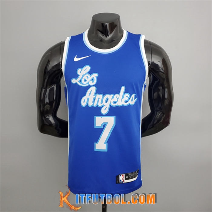 Camisetas Los Angeles Lakers (Anthony #7) Azul Latin Night (High Head)