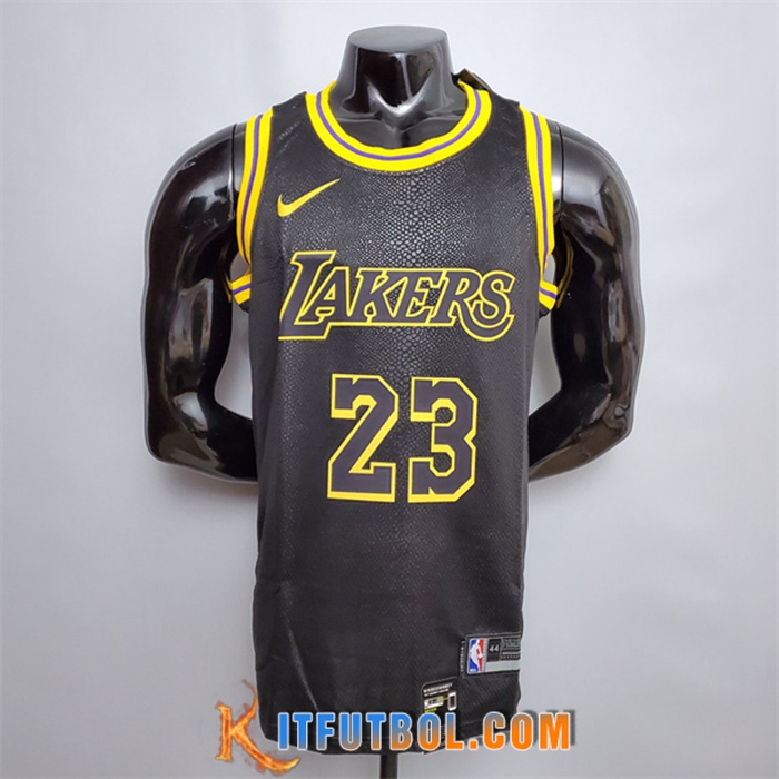 Nueva Camisetas Los Angeles Lakers (James #23) Negro