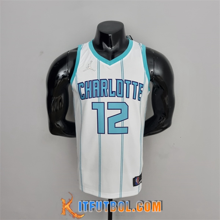 Camisetas Charlotte Hornets (Oubre #12) Blanco 75th Anniversary