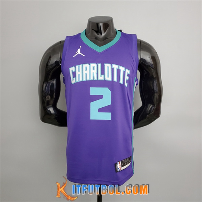 Camisetas Charlotte Hornets (Ball #2) Púrpura