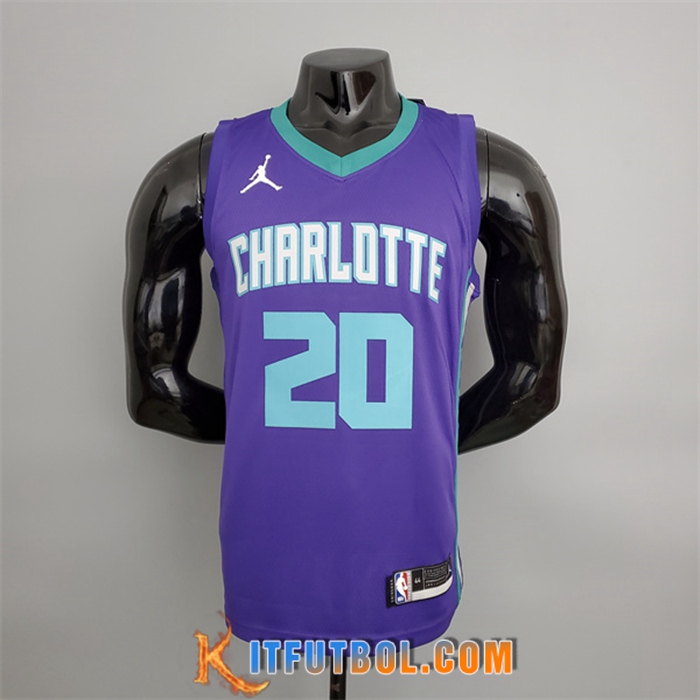 Camisetas Charlotte Hornets (Hayward #20) Púrpura