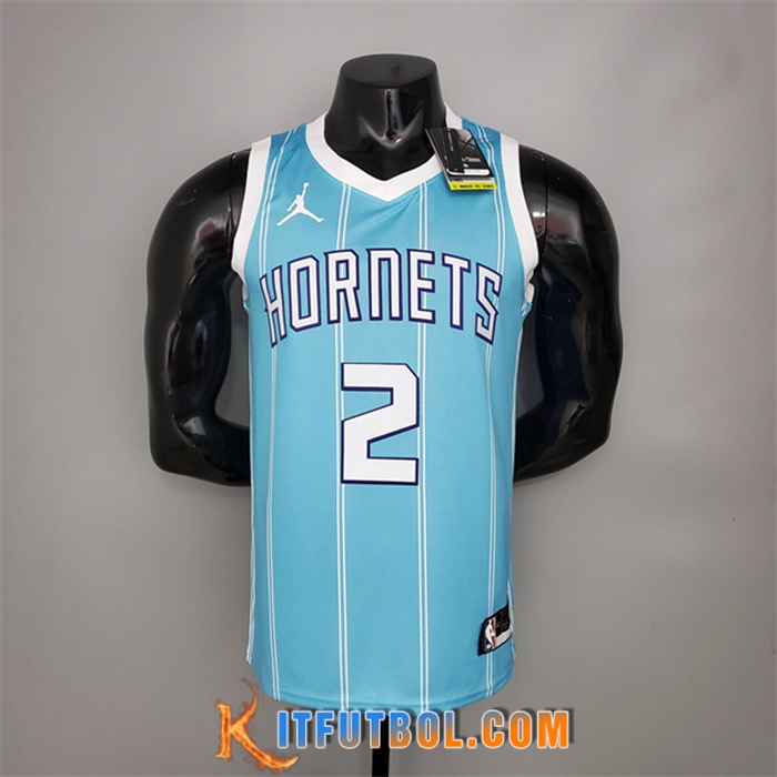 Nueva Camisetas Charlotte Hornets (Ball #2) Azul