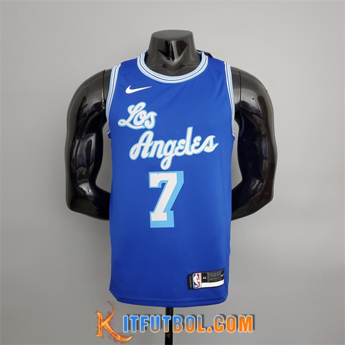Camisetas Los Angeles Lakers (Anthony #7) 2021 Retro Azul