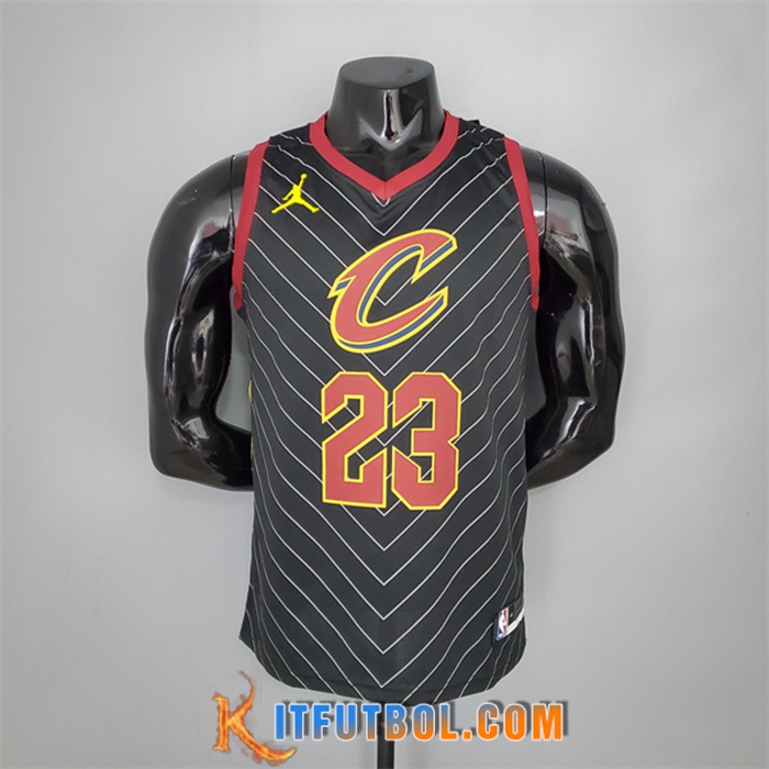 Camisetas Cleveland Cavaliers (James #23) 2021 Negro Jordan Theme Limited Edition