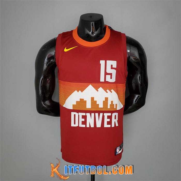 Camisetas Denver Nuggets (Jokic #15) 2021 Rojo City Edition