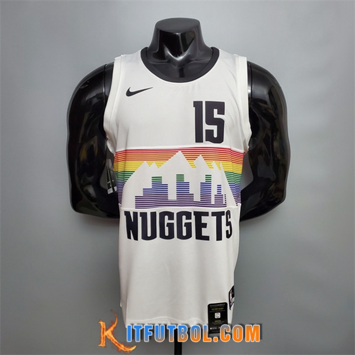 Camisetas Denver Nuggets (Jdkic #15) Blanco City Edition