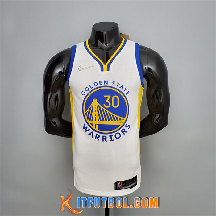 Camisetas Golden State Warriors (Curry #2974) Blanco 75th Anniversary