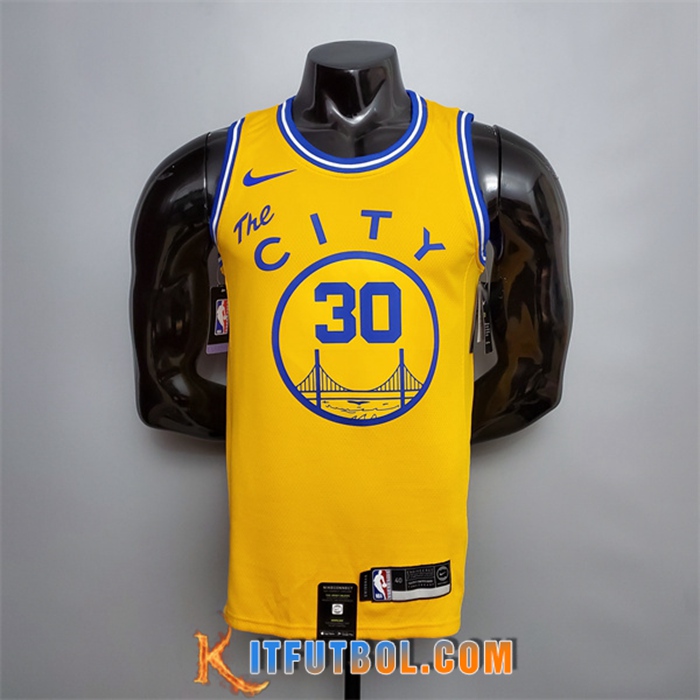 Camisetas Golden State Warriors (Curry #30) Amarillo Tram Version