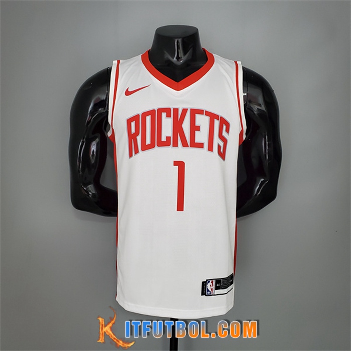 Camisetas Houston Rockets (McGrady #1) 2021 Blanco