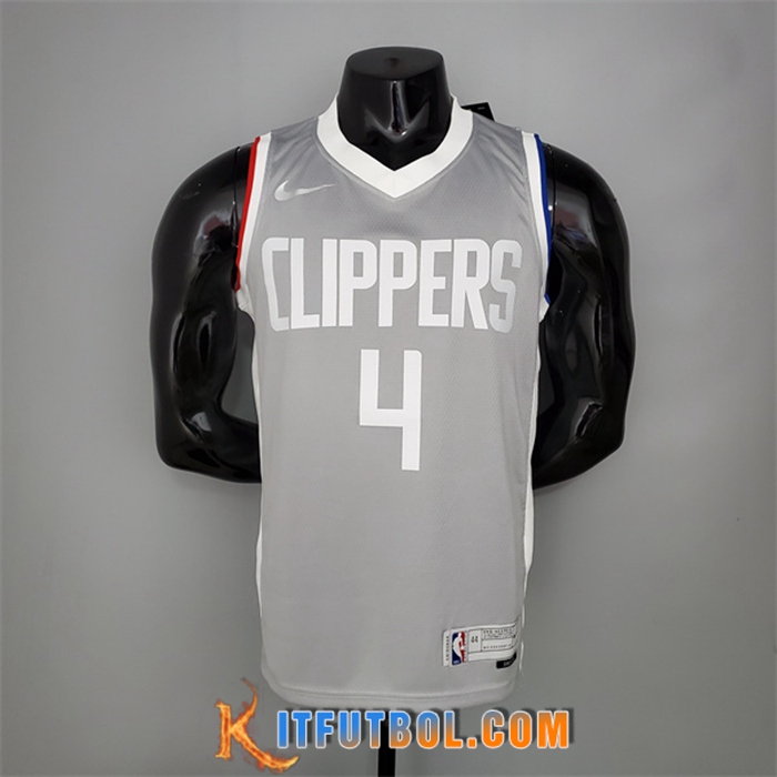 Camisetas Los Angeles Clippers (Rondo #4) 2021 Gris Bonus Edition