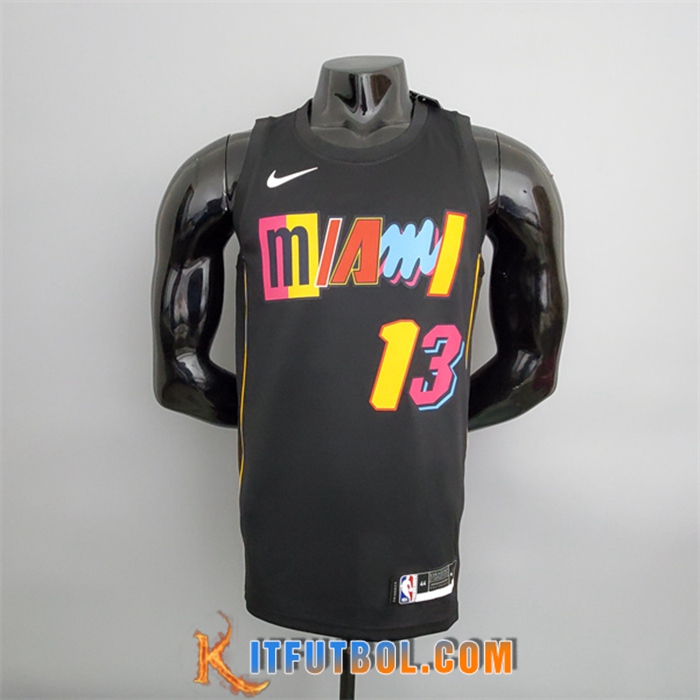 Camisetas Miami Heat (Adebayor #13) 2022 Season Negro City Edition