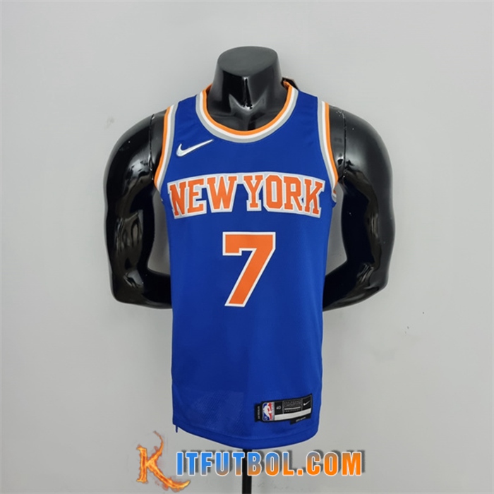 Camisetas New York Knicks (Anthony #7) Azul 75th Anniversary