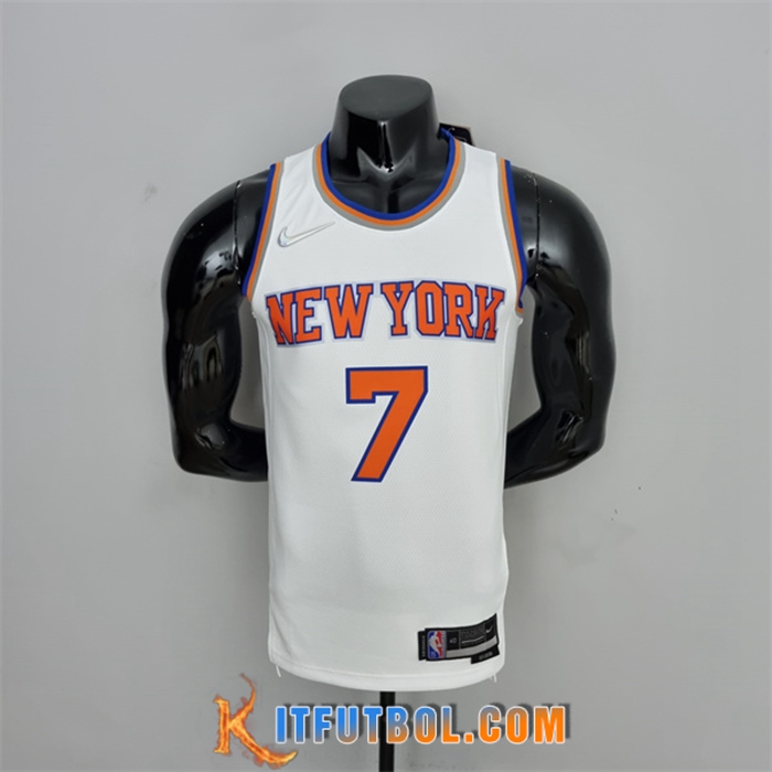 Camisetas New York Knicks (Anthony #7) Blanco 75th Anniversary