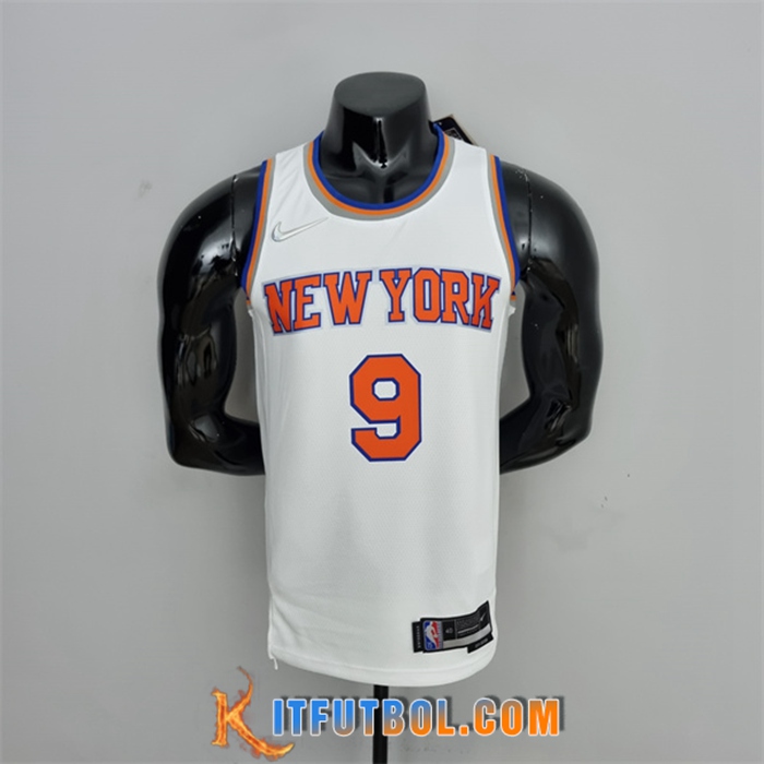 Camisetas New York Knicks (Barrett #17) Blanco 75th Anniversary