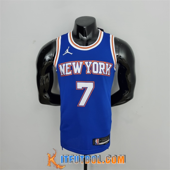 Camisetas New York Knicks (Anthony #7) Azul 75th Anniversary Jordan Limited