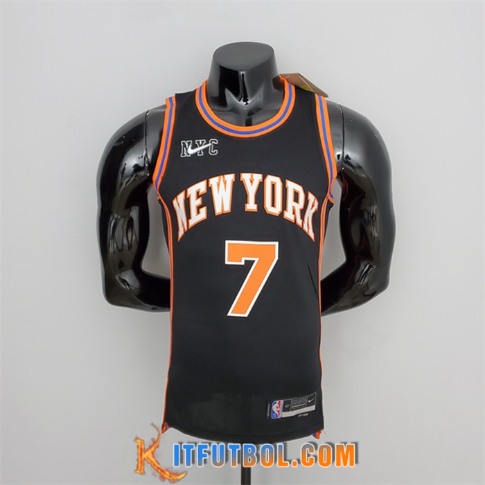 Camisetas New York Knicks (Anthony #7) 2022 Season Negro Urban Edition
