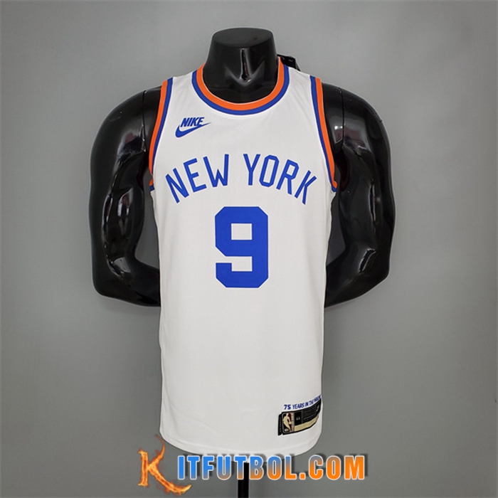 Camisetas New York Knicks (Barrett #9) Blanco 75th Anniversary