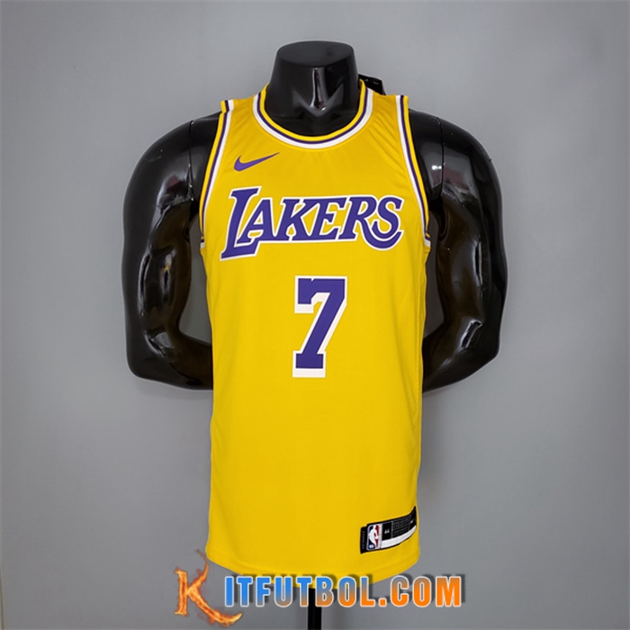 Camisetas Los Angeles Lakers (Anthony #7) Amarillo Encolure Ronde