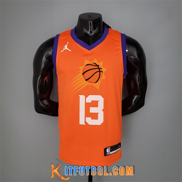 Camisetas Phoenix Suns (Nash #13) 2021 Naranja Jordan Theme