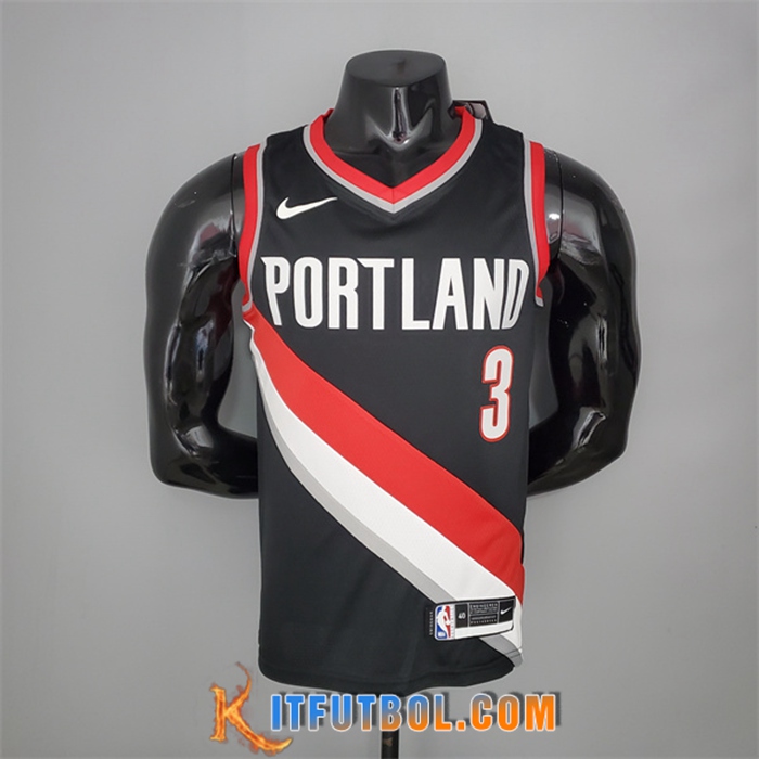 Camisetas Portland Trail Blazers (Mccollum #3) 2021 Primera Negro