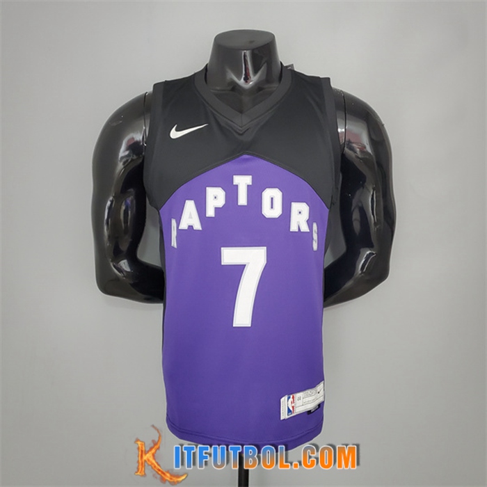 Camisetas Toronto Raptors (Lowry #7) 2021 Púrpura/Negro Bonus Edition