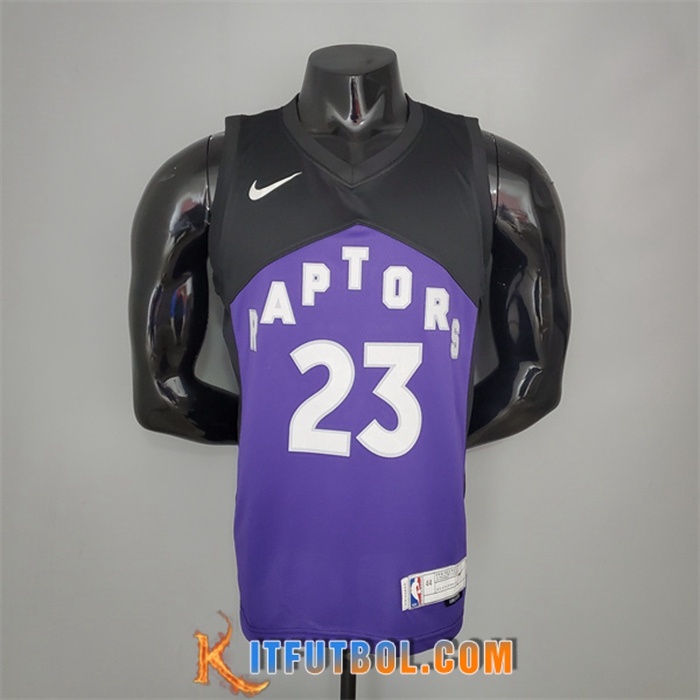 Camisetas Toronto Raptors (Vanvleet #23) 2021 Púrpura/Negro Bonus Edition