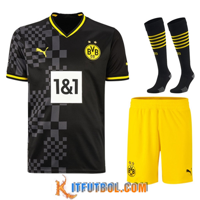 Camisetas De Futbol Dortmund Segunda (Cortos + Calcetines) 2022/2023