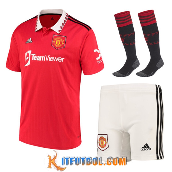 Camisetas De Futbol Manchester United Primera (Cortos + Calcetines) 2022/2023