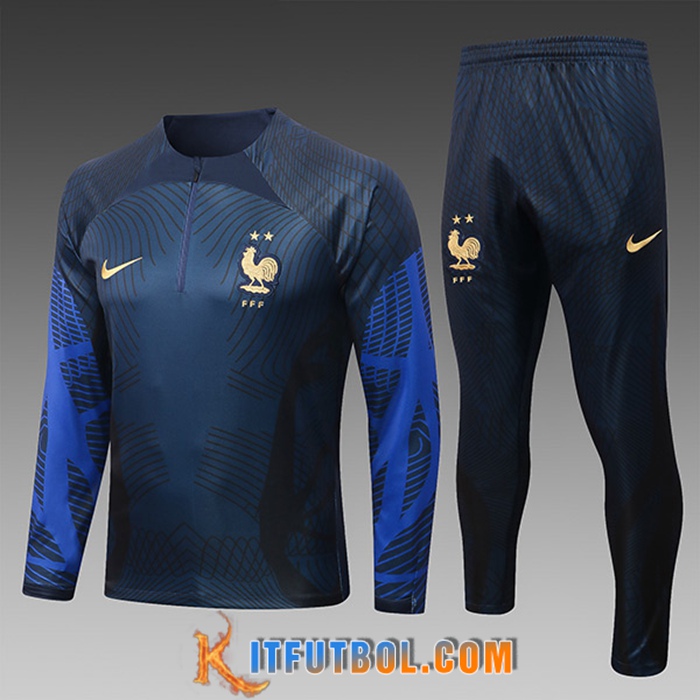 Chandal Equipos De Futbol Francia Ninos Pattern Azul marino 2022/2023
