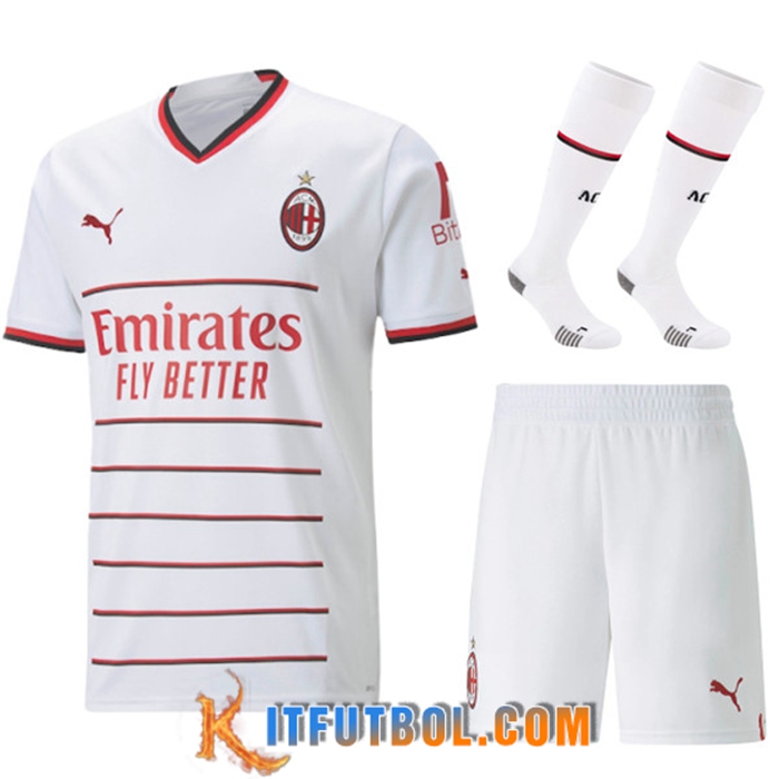 Camisetas De Futbol AC Milan Segunda (Cortos + Calcetines) 2022/2023