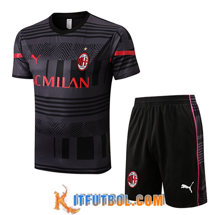 Camiseta Entrenamiento + Cortos AC Milan Gris 2022/2023