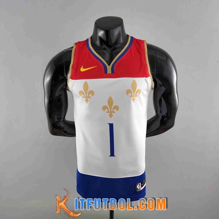 Camisetas New Orleans Pelicans (WLLIAMSIN #1) 2020 Rojo/Blanco/Azul Urban Edition