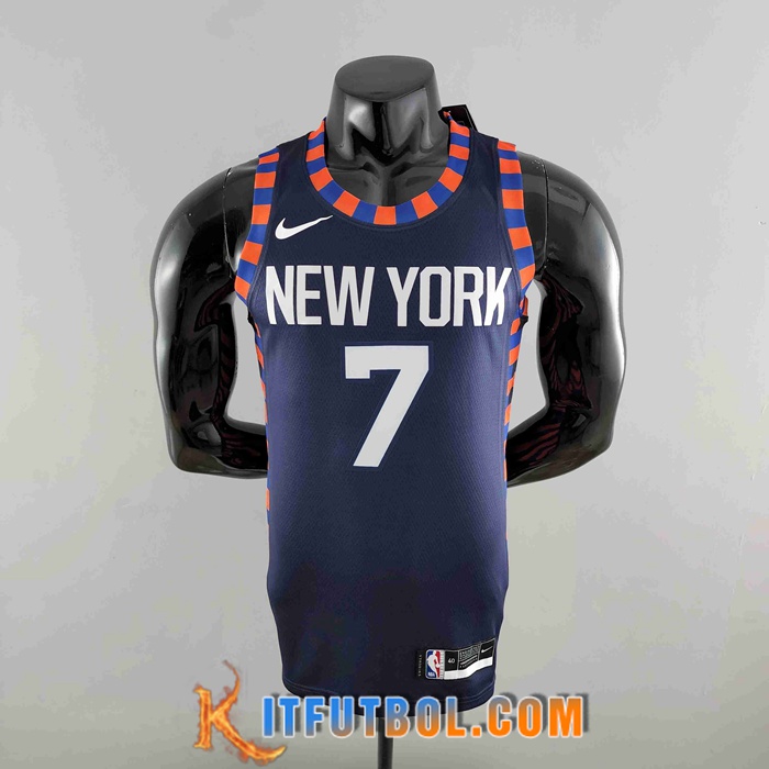Camisetas New York Knicks (ANTHONY #7) Azul Oscuro Striped