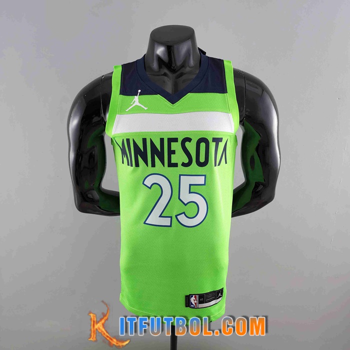 Camisetas Minnesota Timberwolves (ROSE #25) Verde Air Jordan
