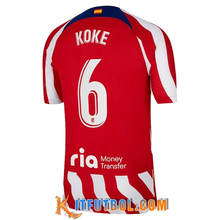 Camisetas De Futbol Atletico Madrid (KOKE #6) 2022/23 Primera