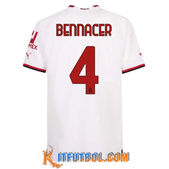Camisetas De Futbol AC Milan (BENNACER #4) 2022/23 Segunda