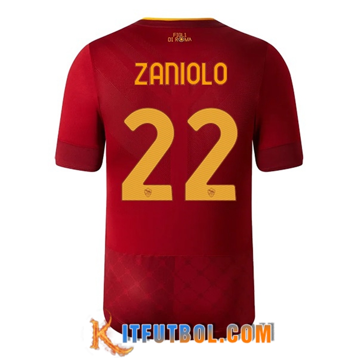 Camisetas De Futbol AS Roma (ZANIOLO #22) 2022/23 Primera