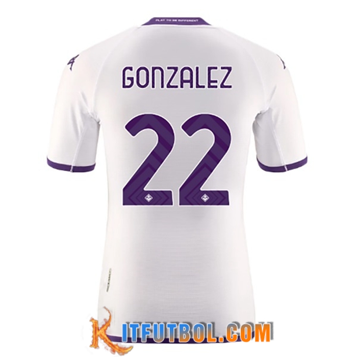 Camisetas De Futbol ACF Fiorentina (GONZALEZ #22) 2022/23 Segunda