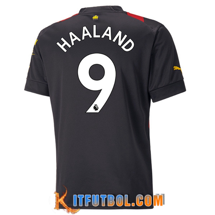 Camisetas De Futbol Manchester City (HAALAND #9) 2022/23 Segunda