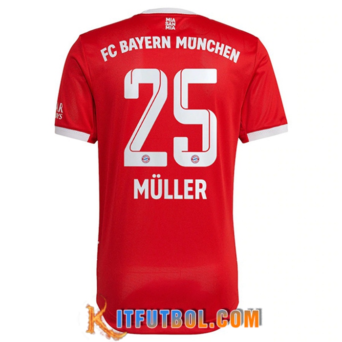 Camisetas De Futbol Bayern Munich (MÜLLER #25) 2022/23 Primera
