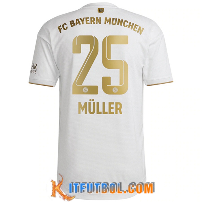 Camisetas De Futbol Bayern Munich (MÜLLER #25) 2022/23 Segunda