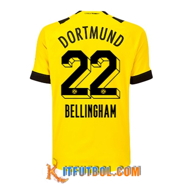 Camisetas De Futbol Dortmund BVB (BELLINGHAM #22) 2022/23 Primera