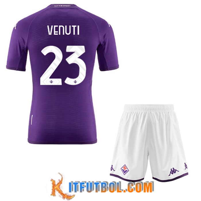 Camisetas De Futbol ACF Fiorentina (VENUTI #23) Ninos Primera 2022/23